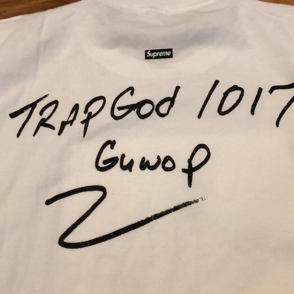 Supreme Gucci Mane White Tee Size XLarge FW16 - Picture 5 of 7